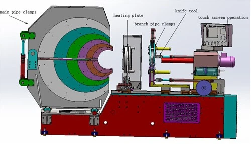 Máquina de fusión de montura de soldador de filete de ángulos múltiples